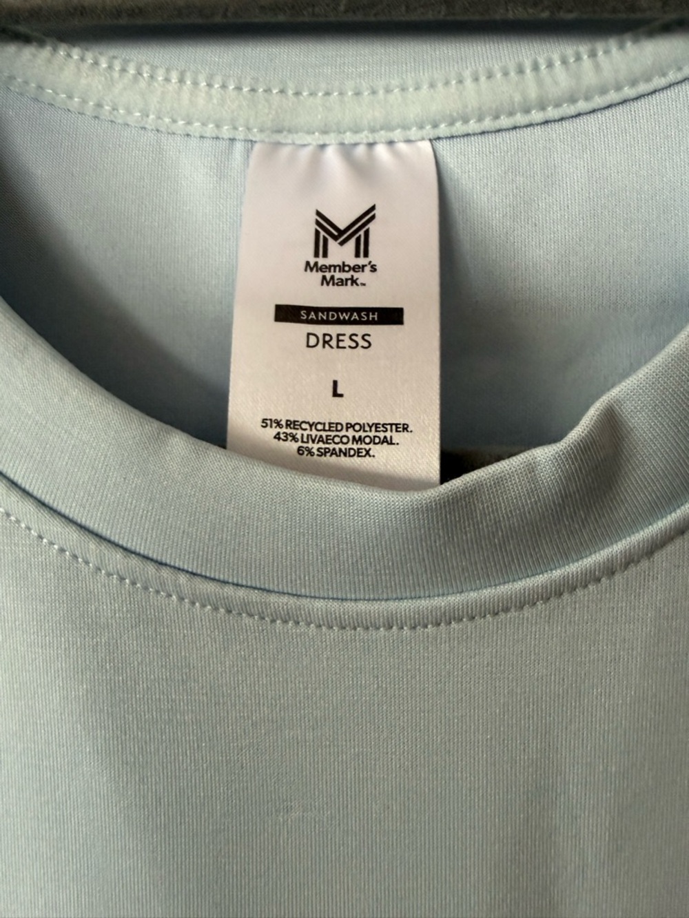 Member's Mark Light Blue Midi Sandwash Dress